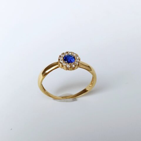 Anel Formatura red em ouro 18k com 13 pedras