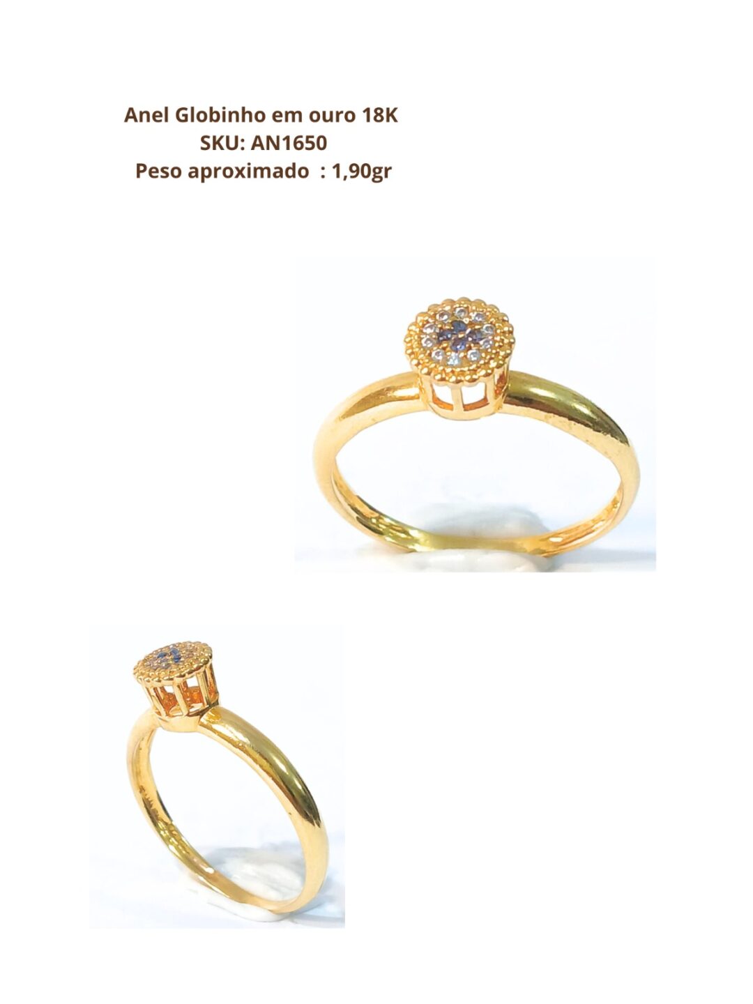 ANEL GLOBINHO 14 PEDRAS - Imagem 2