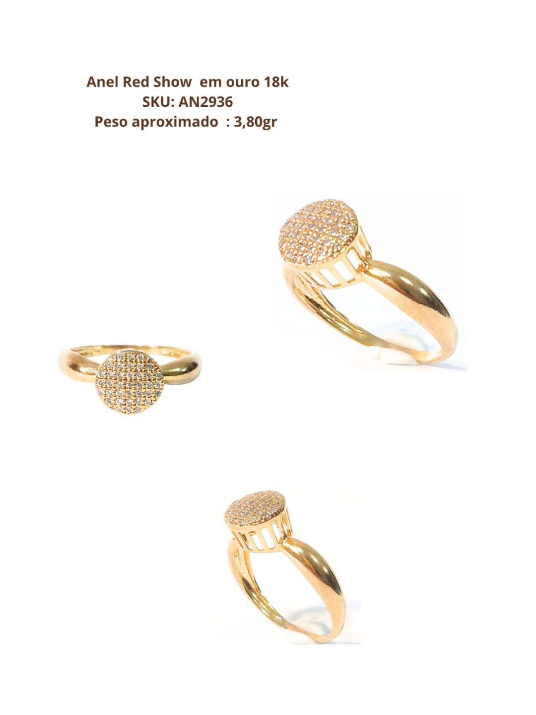 ANEL REDONDO SHOW 37 PEDRAS - Imagem 2