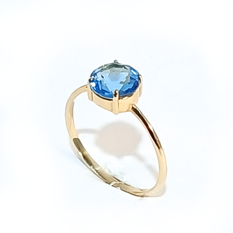 Anel Red Lin em ouro 18k , com  1 pedra