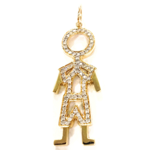 PINGENTE MENINO SUPER 70 PEDRAS
