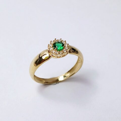 Anel red min em ouro 18k com 13 pedras.