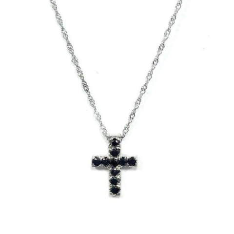 COLAR CRUZ BLACK 10 PEDRAS