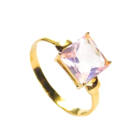 Anel Aimme com 1 pedra Carre de 7 x 7 mm