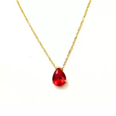 Colar Gota Color com 1 pedra de 6 x 8 mm