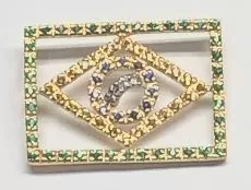 PINGENTE BANDEIRA DO BRASIL 81 PEDRAS
